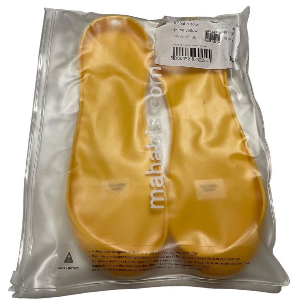 NWT Mahabis Skane Yellow Replacement Soles